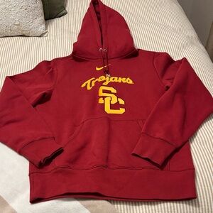 Nike Red and Yellow Trojans Hoodie